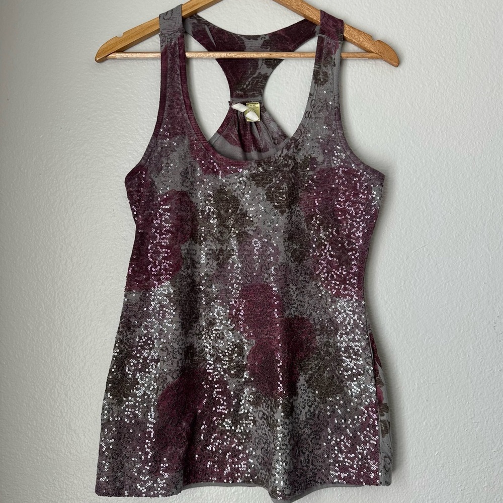Vintage Y2K Eyeshadow Sequins Whimsigoth whimsy Fairy festival Tank Top Purple